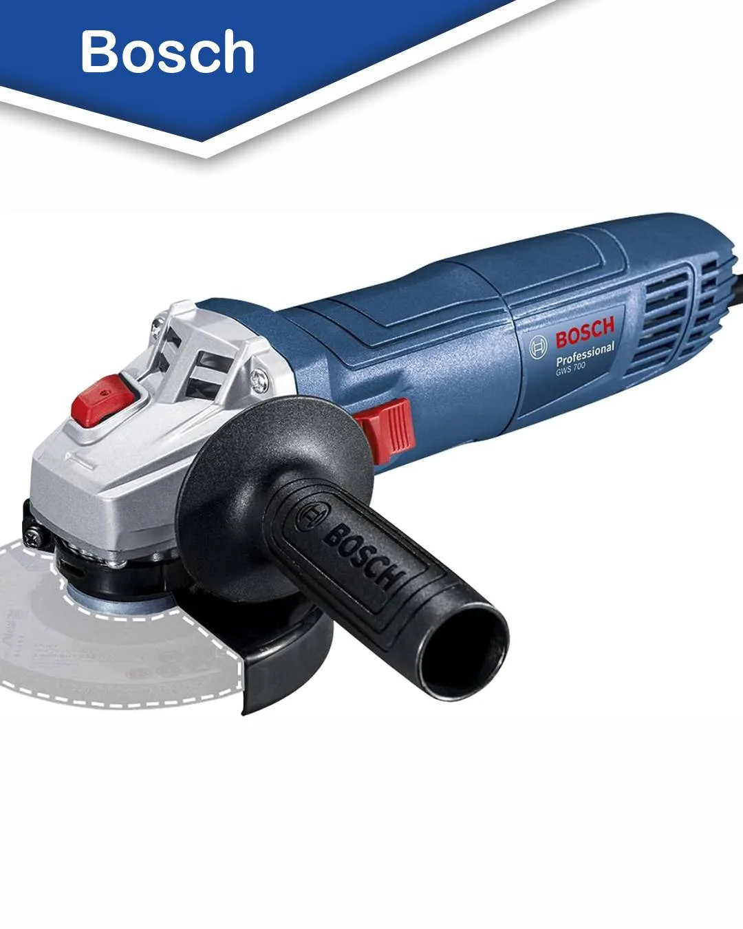 IMAGEN - ResidenteDeObra - cortadoras de concreto - Cortador BOSCH de tipo Esmeril GWS700 127V en &aacute;ngulo - 02