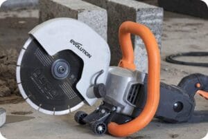 IMAGEN - ResidenteDeObra - cortadoras de concreto - Evolution Power Tools R230DCT Sierra de Disco para Cortar Hormigón Piedra Ladrillo Teja - 01